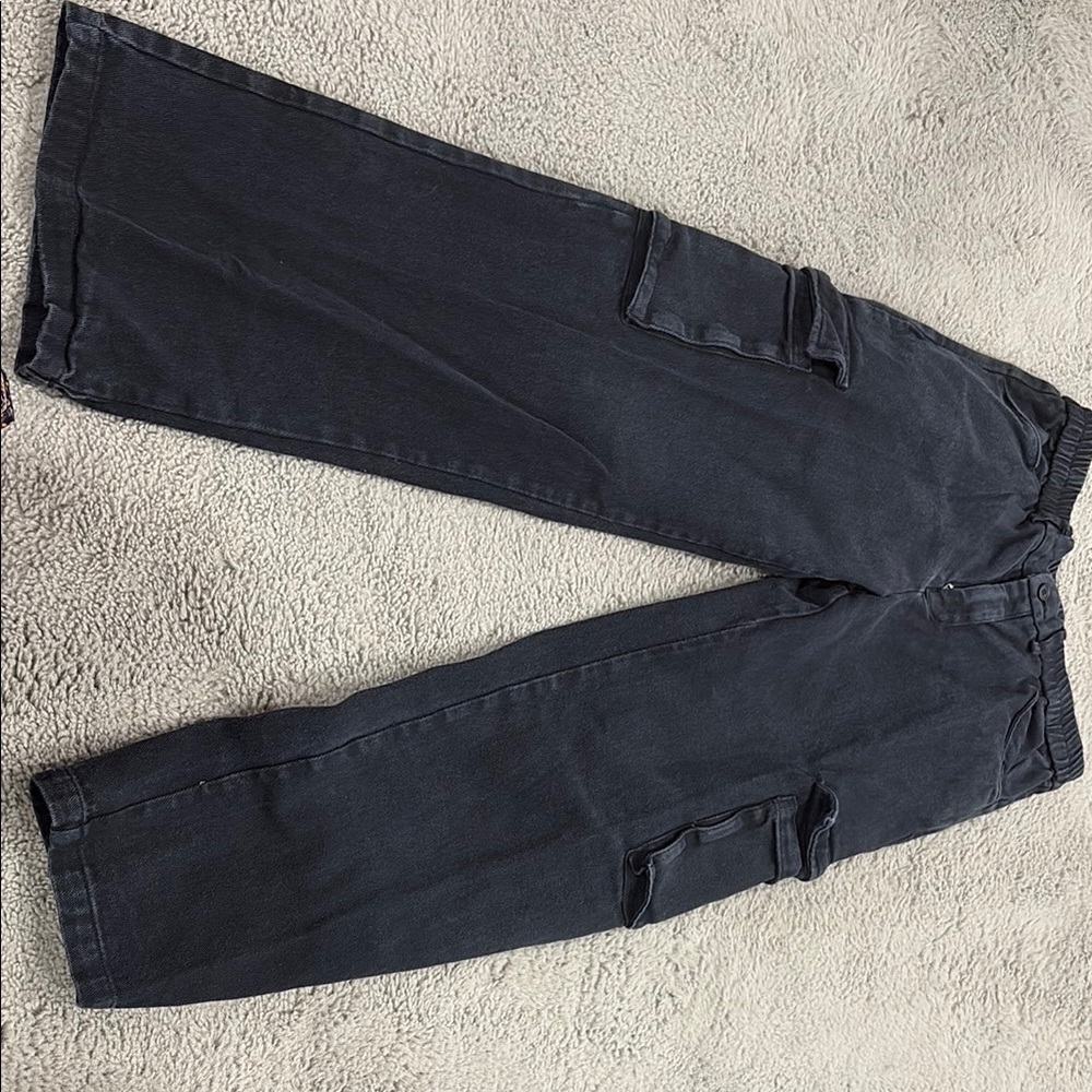 SHEIN Charcoal Utility Trousers
